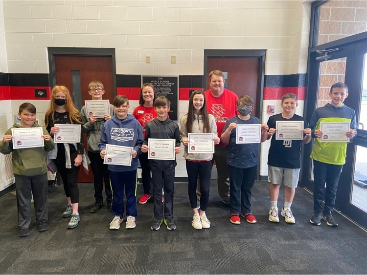 6th Grade March Students of the Month